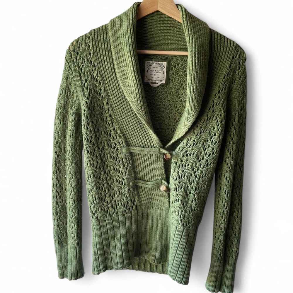 Y2K Old Navy Olive Green Women's Sweater